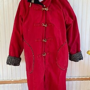 Toggle Coat Red Vintage X-Large